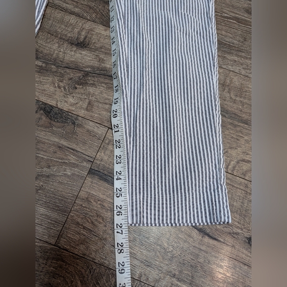 Banana Republic Size 2 Pants Trousers Seer Sucker Cropped Ankle Straight Leg - Picture 6 of 8